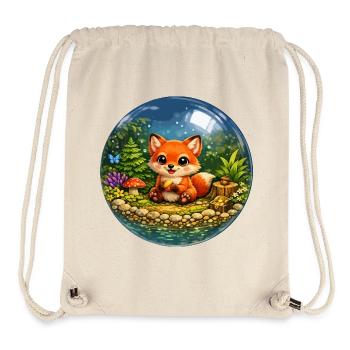 Renard dans la Forêt de Boules de Verre - Sac à cordon recyclé Stanley/Stella - blanc naturel - Devant