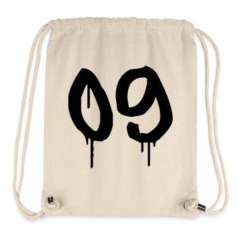 Number 09 Urban Graffiti Style - Stanley/Stella Recycled Gym Bag - natural - Front