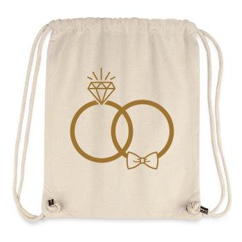 Wedding rings - Stanley/Stella Recycled Gym Bag - natural - Front
