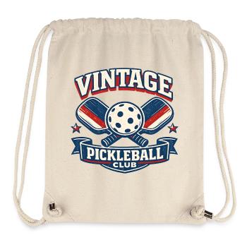 Vintage Pickleball Club Graphic - Stanley/Stella Recycled Gym Bag - natural - Front