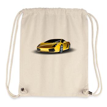 Voiture de sport Lambo cadeau - Sac à cordon recyclé Stanley/Stella - blanc naturel - Devant