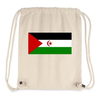 Drapeau du Sahara occidental - Sac à cordon recyclé Stanley/Stella - blanc naturel - Devant