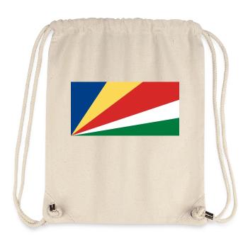 Drapeau des Seychelles - Sac à cordon recyclé Stanley/Stella - blanc naturel - Devant