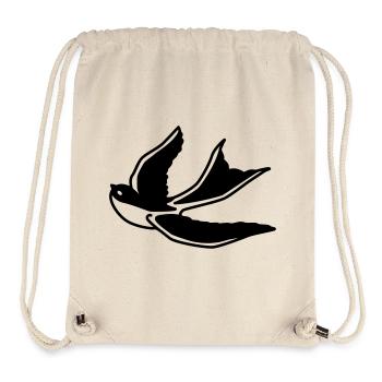 Swallow – Elegant bird in flight as a silhouette - Stanley/Stella Recycled Gym Bag - natural - Front
