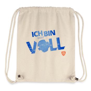 Ich bin wertVOLL - Stanley/Stella recycelter Gym Bag - Naturweiß - Vorne