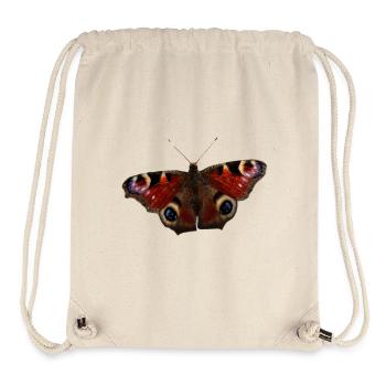 Papillon paon coloré - Sac à cordon recyclé Stanley/Stella - blanc naturel - Devant