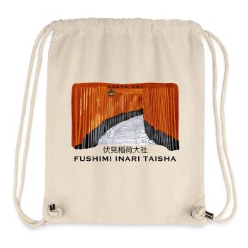 Japan, Kyoto, Fushimi Inari Taisha Torii Drawing - Stanley/Stella Recycled Gym Bag - natural - Front