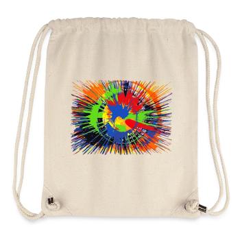Farbkleckse - Stanley/Stella recycelter Gym Bag - Naturweiß - Vorne