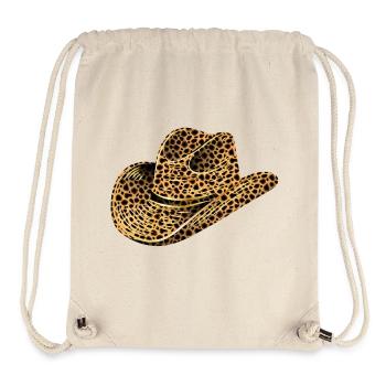 Cowboy Hat, Western Hat in Leopard Print - Stanley/Stella Recycled Gym Bag - natural - Front
