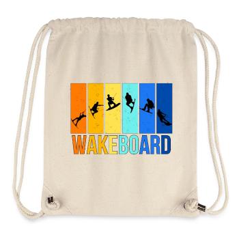 Wakeboarding in bright colors - Stanley/Stella Recycled Gym Bag - natural - Front