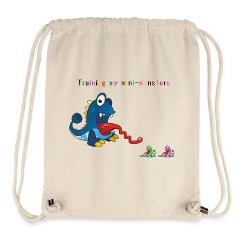 Meine Monster trainieren - Stanley/Stella recycelter Gym Bag - Naturweiß - Vorne