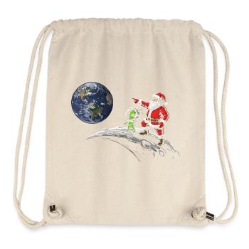 Galaktischer Weihnachtswichtel auf Mond - Stanley/Stella recycelter Gym Bag - Naturweiß - Vorne