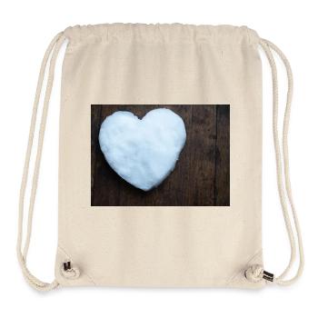 Heart of Snow - Stanley/Stella Recycled Gym Bag - natural - Front