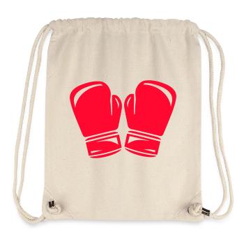 Red Boxing Gloves Icon - Stanley/Stella Recycled Gym Bag - natural - Front