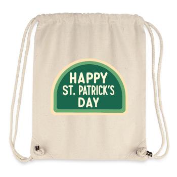 St. Patrick's Day Green Badge - Stanley/Stella Recycled Gym Bag - natural - Front