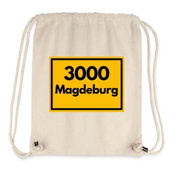 ANCIEN CODE POSTAL RETRO 3000 MAGDEBOURG OSTEN - Sac à cordon recyclé Stanley/Stella - blanc naturel - Devant