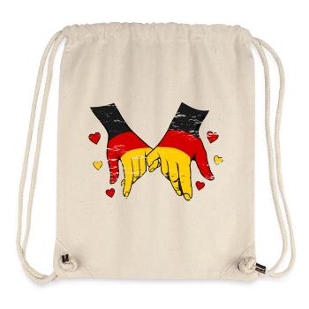 Germany flag holding hands used - Stanley/Stella Recycled Gym Bag - natural - Front