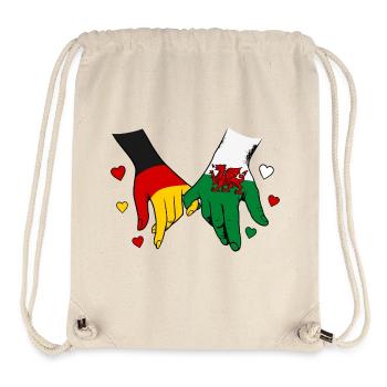 Deutschland_Wales_Flagge_Haendehalten - Stanley/Stella Recycled Gym Bag - natural - Front