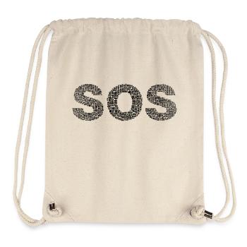 SOS! Mit dem Wort "Help" geschrieben - Stanley/Stella recycelter Gym Bag - Naturweiß - Vorne