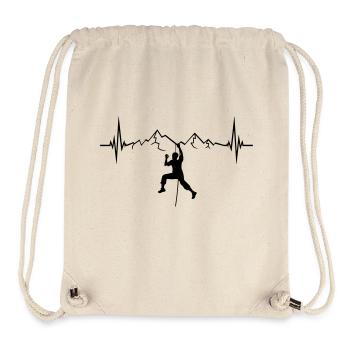 hold frequency heartbeat pulse rash mountain - Stanley/Stella Recycled Gym Bag - natural - Front