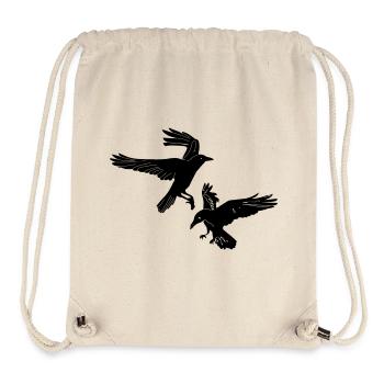 Zwei Flöße Hugin und Munin - Stanley/Stella recycelter Gym Bag - Naturweiß - Vorne