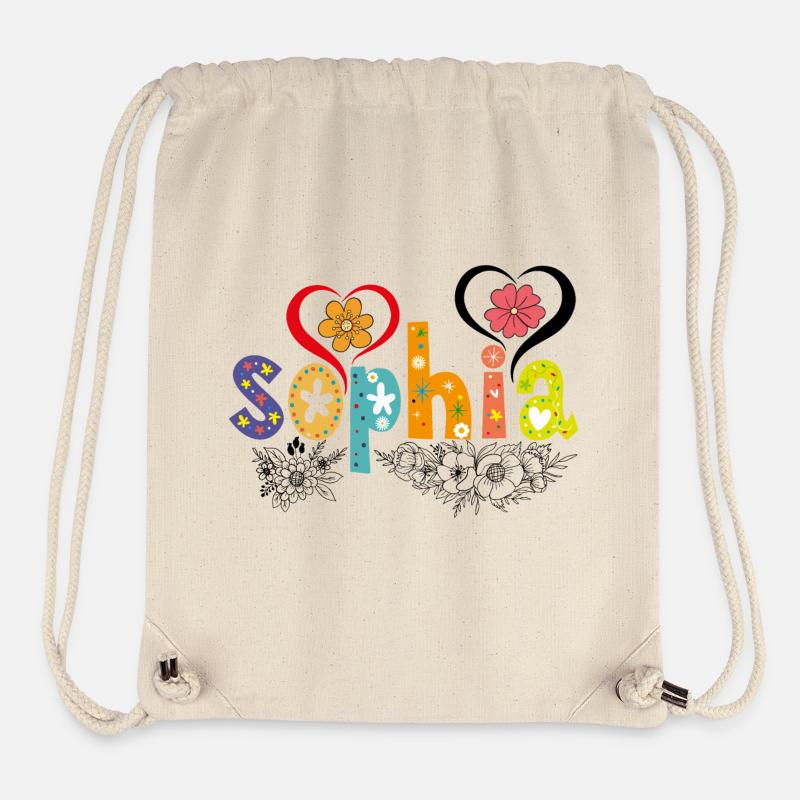 Personalized Sophia Name - Stanley/Stella Recycled Gym Bag - natural