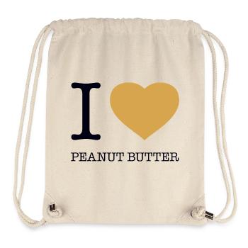 J’ADORE LE BEURRE DE CACAHUÈTE - Sac à cordon recyclé Stanley/Stella - blanc naturel - Devant