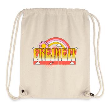 Freiheit Freedom Regenbogen Blume Vintage Retro - Stanley/Stella recycelter Gym Bag - Naturweiß - Vorne