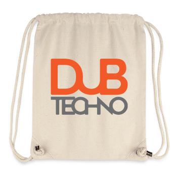 Dub Techno Logo T-Shirt - Stanley/Stella recycelter Gym Bag - Naturweiß - Vorne