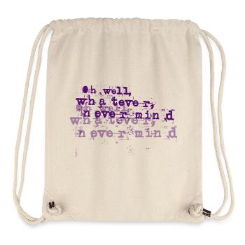 Explosion typographique grunge violette - laisse tomber - Sac à cordon recyclé Stanley/Stella - blanc naturel - Devant
