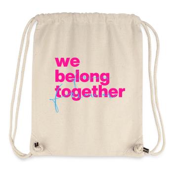 We belong together Neon Script - Stanley/Stella Recycled Gym Bag - natural - Front