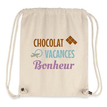 Chocolate Holiday Happiness - Stanley/Stella Recycled Gym Bag - natural - Front