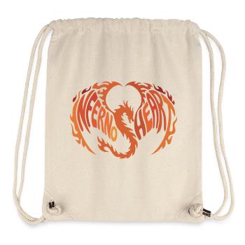 Inferno Herz Flammen-Design - Stanley/Stella recycelter Gym Bag - Naturweiß - Vorne