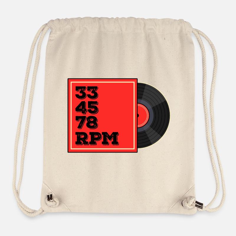 33 45 78 RPM Vinyl Record Design - Stanley/Stella recycelter Gym Bag - Naturweiß