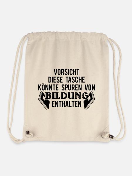 Tsche/Buecher/Bildung - Stanley/Stella recycelter Gym Bag - Naturweiß