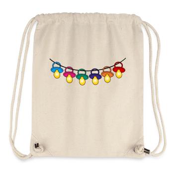 farbige Schnuller auf der Leine - Stanley/Stella recycelter Gym Bag - Naturweiß - Vorne