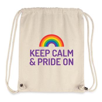 Pride Month - Keep Calm and Pride On - Stanley/Stella Recycled Gym Bag - natural - Front
