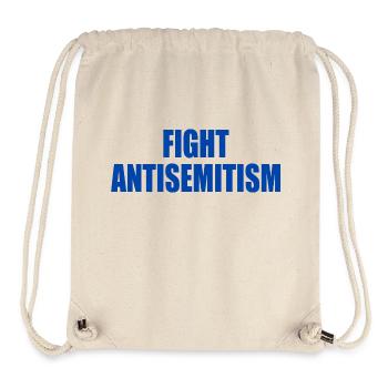 fight antisemitism - Sac à cordon recyclé Stanley/Stella - blanc naturel - Devant