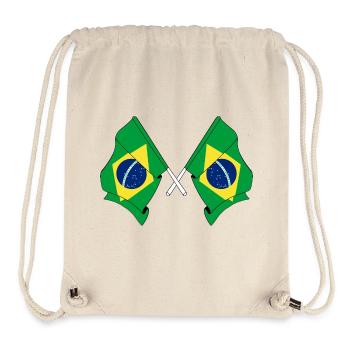 Flag Brazil crossed - Stanley/Stella Recycled Gym Bag - natural - Front