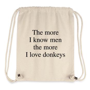 The More I Love Donkeys - Stanley/Stella recycelter Gym Bag - Naturweiß - Vorne