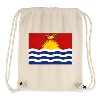Drapeau de Kiribati - Sac à cordon recyclé Stanley/Stella - blanc naturel - Devant