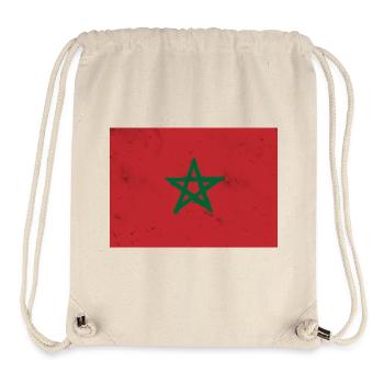 Drapeau du Maroc - Sac à cordon recyclé Stanley/Stella - blanc naturel - Devant
