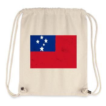 Drapeau des Samoa - Sac à cordon recyclé Stanley/Stella - blanc naturel - Devant