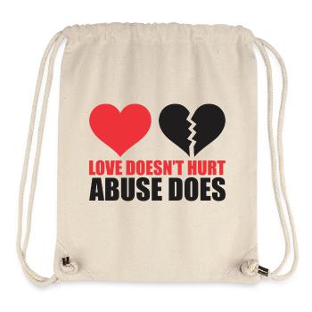 Broken Heart with Powerful Message - Stanley/Stella Recycled Gym Bag - natural - Front