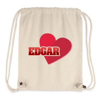Heart EDGAR Lettering - Stanley/Stella Recycled Gym Bag - natural - Front