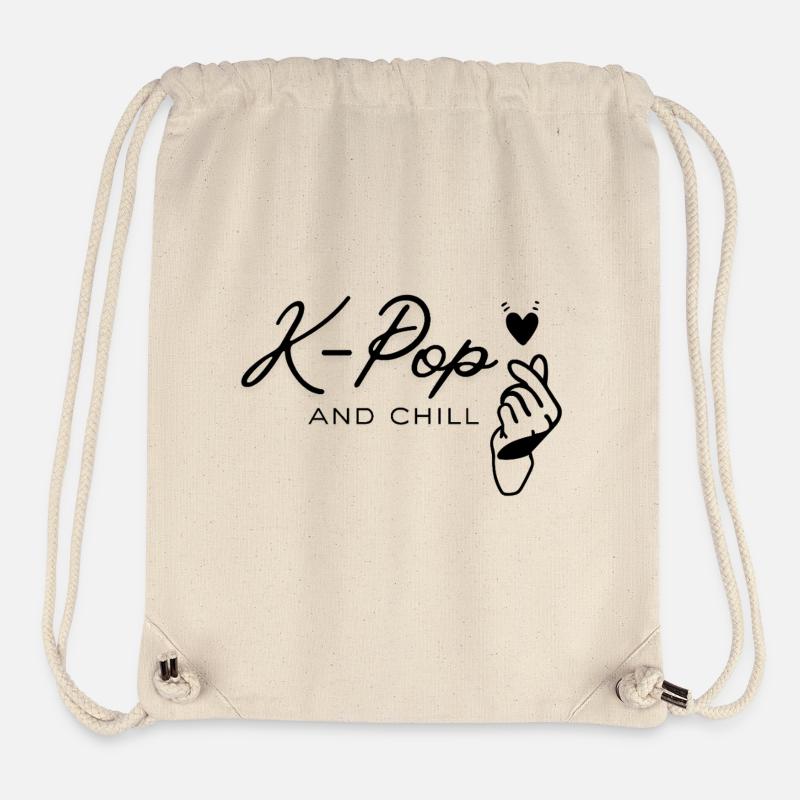 K-Pop_and_chill - Stanley/Stella Recycled Gym Bag - natural