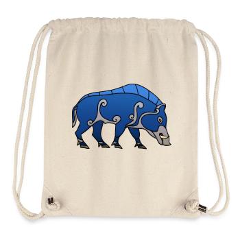 Piktisches Wildschwein - Stanley/Stella recycelter Gym Bag - Naturweiß - Vorne