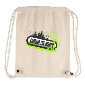 Around the World Floral Neon - Stanley/Stella Recycled Gym Bag - natural - Front