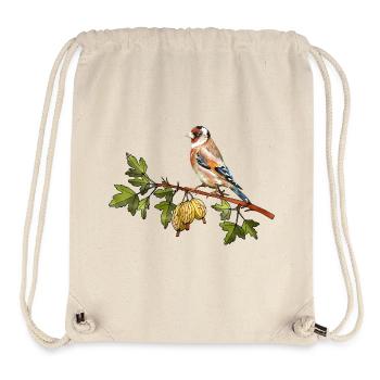 Bunter Vogel - Stanley/Stella recycelter Gym Bag - Naturweiß - Vorne