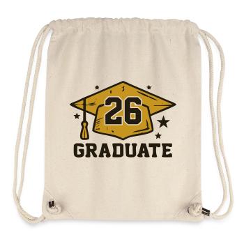 Doktorhut 26 Graduate Logo - Stanley/Stella recycelter Gym Bag - Naturweiß - Vorne